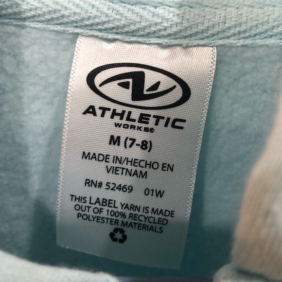 Athletic Works Girls Hooded Zip Up Long Sleeve Jacket - Picture 3 of 3